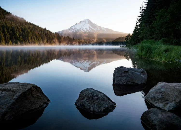 Mountain lake landscape